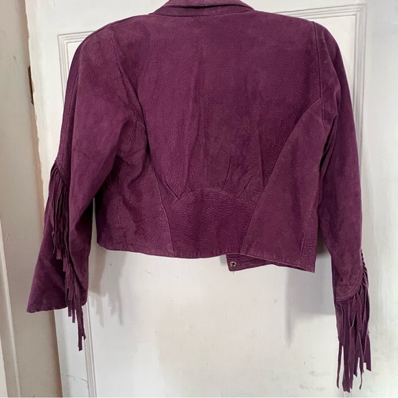 VTG Purple suede fringe jacket - Picture 8 of 13